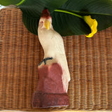 Vintage Chalkware Cockatoo Statuette