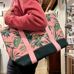 Jungle Road Bahama Pink Canvas Tote