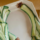 Vintage Ceramic Italian Leeks Tray/Serving Platter
