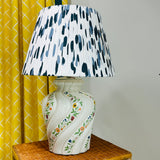Vintage Italian Floral Ceramic Table Lamp