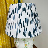 Vintage Italian Floral Ceramic Table Lamp