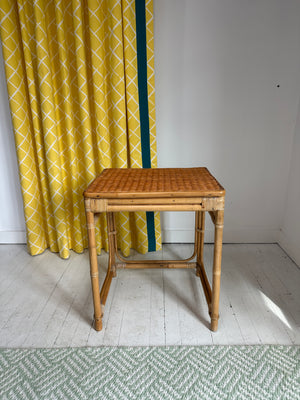 Vintage Rattan Nesting Tables, Set of 3