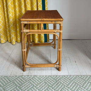 Vintage Rattan Nesting Tables, Set of 3