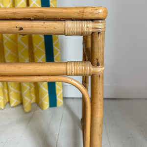 Vintage Rattan Nesting Tables, Set of 3