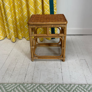 Vintage Rattan Nesting Tables, Set of 3