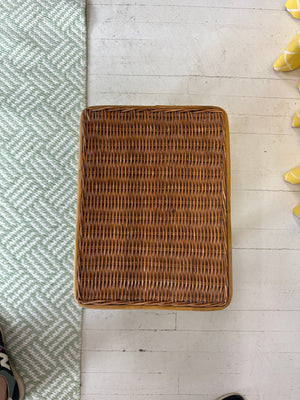 Vintage Rattan Nesting Tables, Set of 3