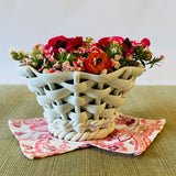 Woven Italian Vintage Ceramic Basket