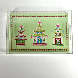 Pagoda Trio Rectangular Acrylic Tray