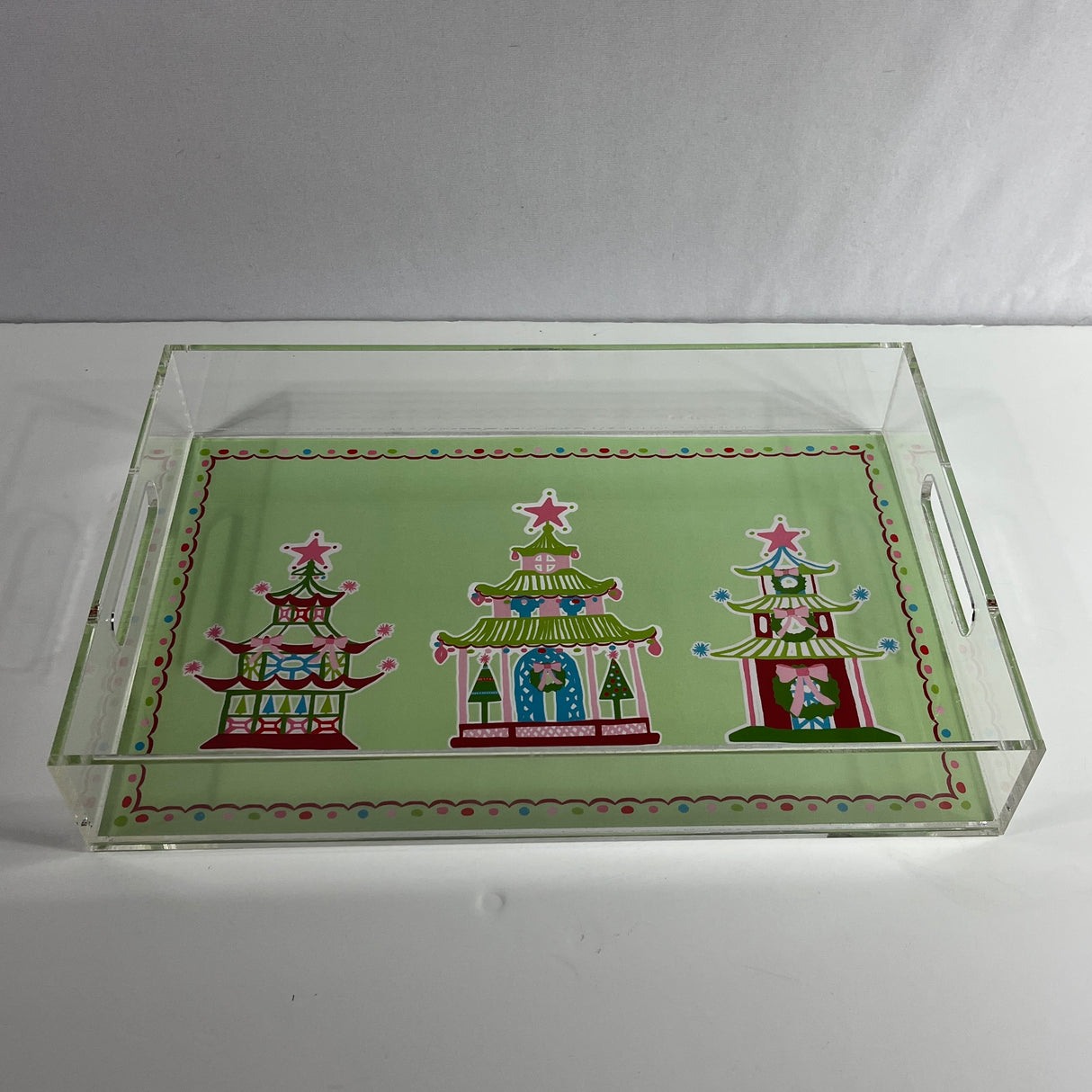 Pagoda Trio Rectangular Acrylic Tray