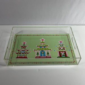 Pagoda Trio Rectangular Acrylic Tray