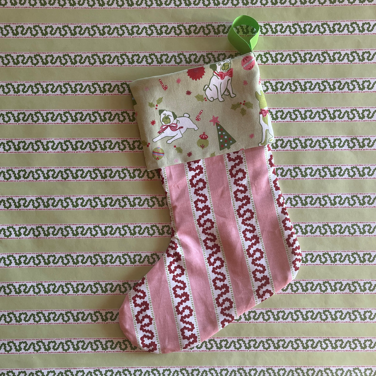 Harbor Trail Pink/Red Christmas Stocking