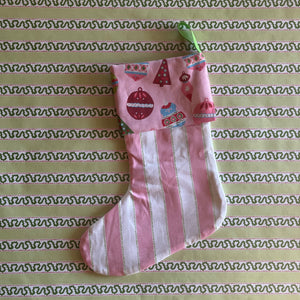 Cabana Boy Pink Christmas Stocking