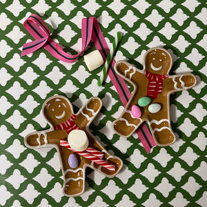 Jolly Christmas Gingerbread Man Ceramic Plate