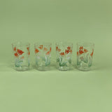 Vintage Tulip Drinks Glasses, Set of 4