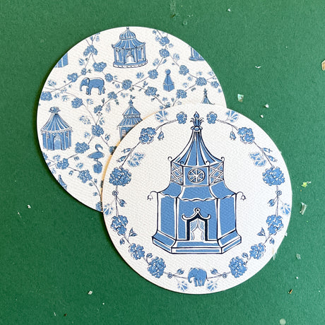 Into the Garden Round Paper Coasters