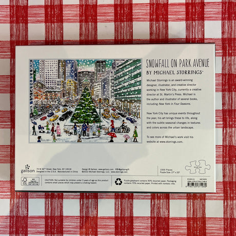 New York City Snowfall on Park Avenue Jigsaw Puzzle