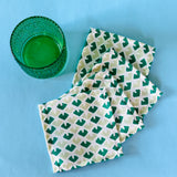 Old Jaipur Meadow Green No-Iron Cocktail Coasters, Set of 4