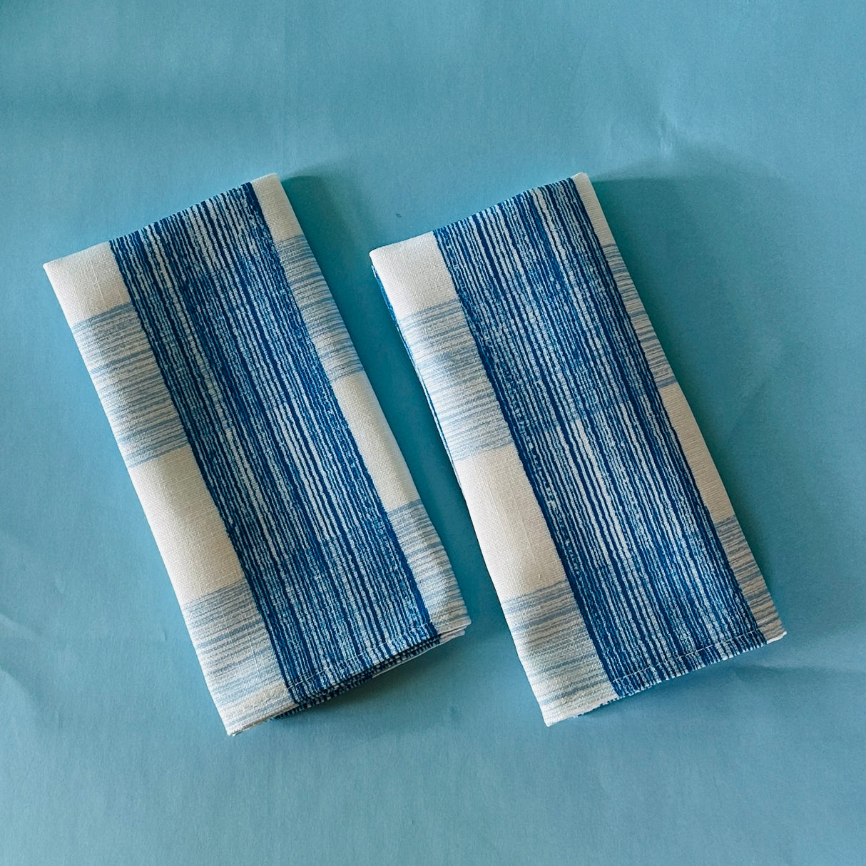 Gin Lane Swedish Blue Cloth Dinner Napkins, Set of 2