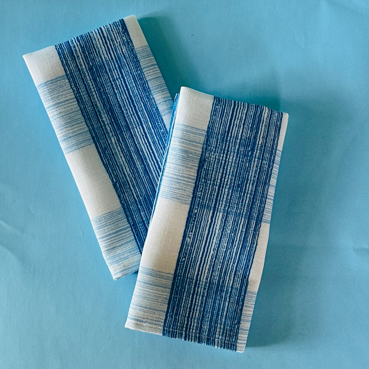 Gin Lane Swedish Blue Cloth Dinner Napkins, Set of 2