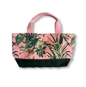 Jungle Road Bahama Pink Small Canvas Snap Mini Tote