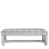Grand Tour Bench w/Gin Lane Celery Green Gingham Upholstery