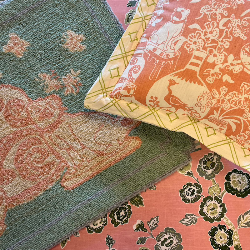 Chinoiserie Foo Dogs Pillow