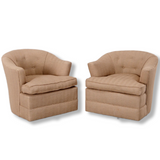 Vintage Mid-Century Swivel Chairs, Pair
