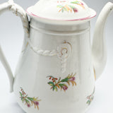 Vintage Floral/Gilt Teapot and Sugar Bowl, Set of 2