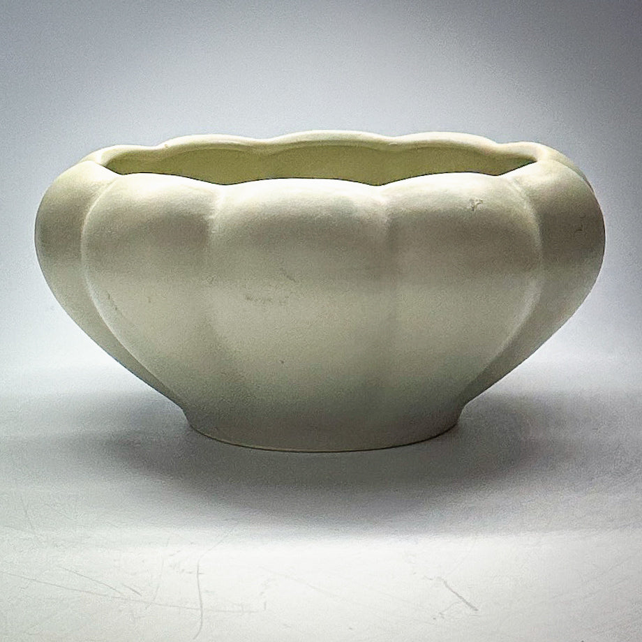 Vintage Grey/Green Pumpkin-Shaped Planter