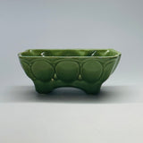 Vintage 1940s Green Ceramic Planters, Set of 2