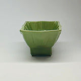 Vintage 1940s Green Ceramic Planters, Set of 2