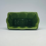 Vintage 1940s Green Ceramic Planters, Set of 2