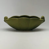 Vintage 1940s Green Ceramic Planters, Set of 2