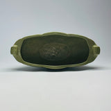 Vintage 1940s Green Ceramic Planters, Set of 2