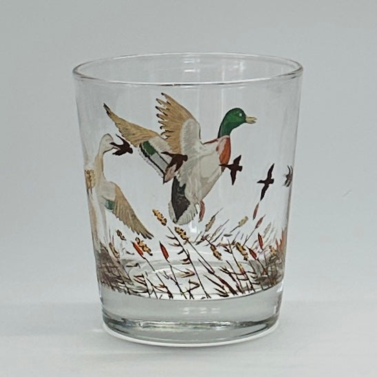 Vintage Duck-Themed Highball Glasses, Set of 4