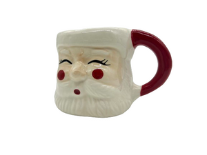 Ceramic Santa Christmas Mugs, Pair