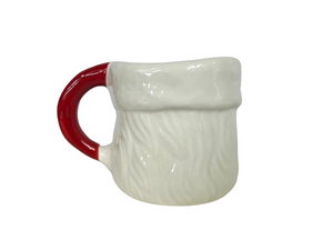 Ceramic Santa Christmas Mugs, Pair