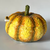 Vintage Oversized Ceramic Pumpkin Tureen/Centerpiece w/Ladle