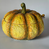 Vintage Oversized Ceramic Pumpkin Tureen/Centerpiece w/Ladle