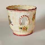Vintage Italian Hand-Painted Ceramic Handled Pot/Wine Cooler/Planter