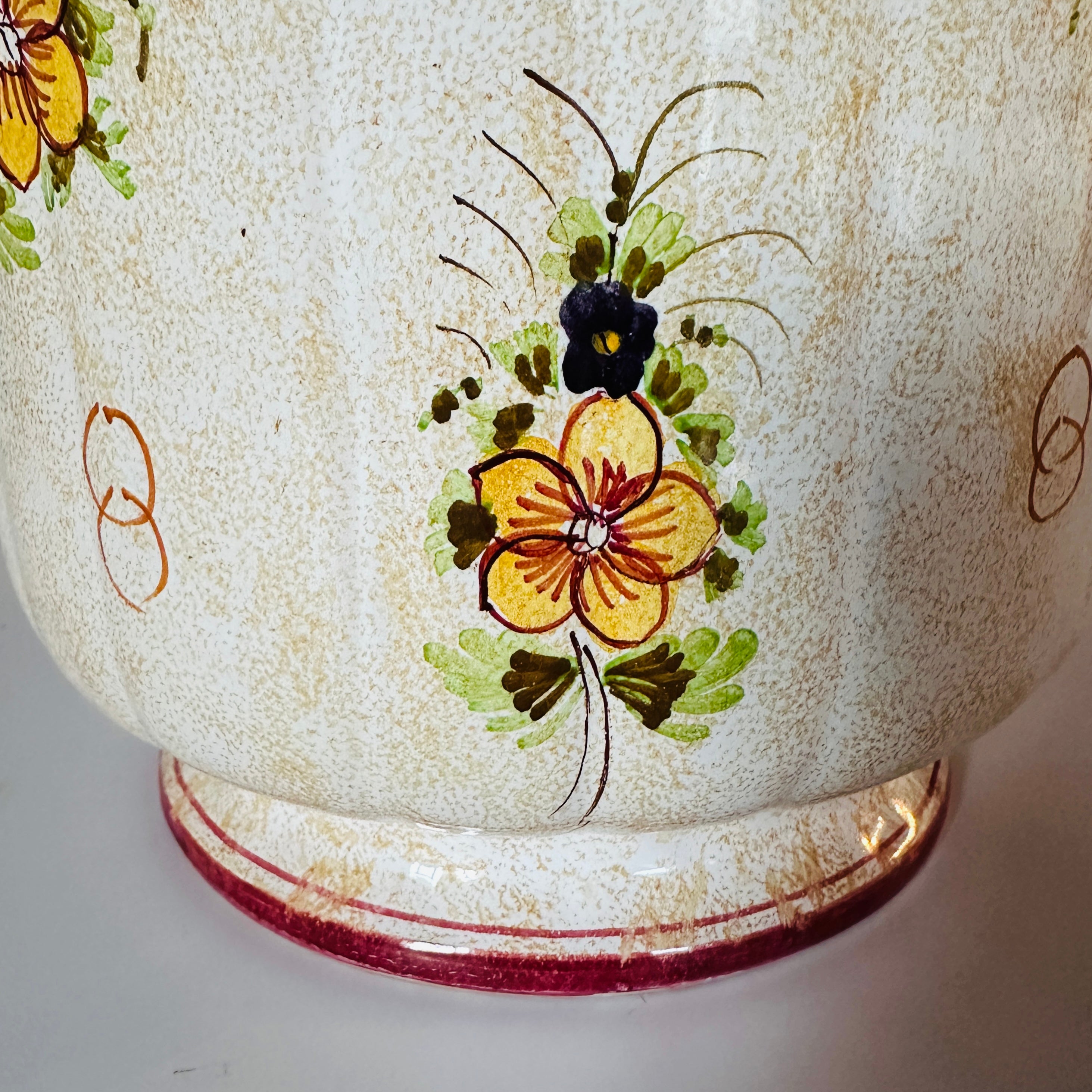 Vintage Hand selling Painted Italian Pottery Planter Flower Pot