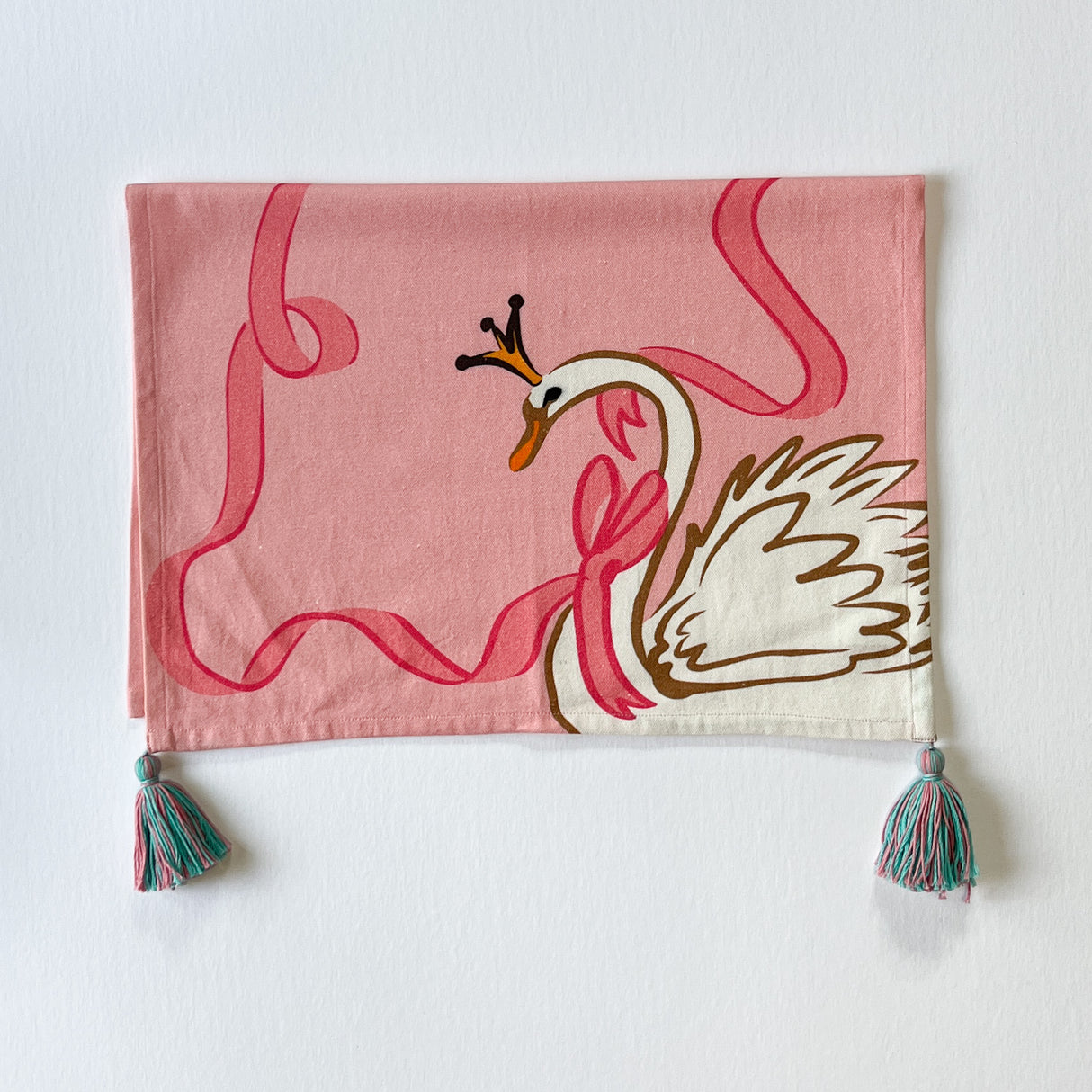 Christmas Swan Tea Towel/Dish Towel/Guest Towel