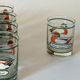 Vintage Georges Briard Drinks Set w/Glasses/Ice Bucket/Coasters, Set of 10