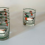 Vintage Georges Briard Drinks Set w/Glasses/Ice Bucket/Coasters, Set of 10