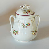 Vintage Floral/Gilt Teapot and Sugar Bowl, Set of 2