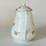 Vintage Floral/Gilt Teapot and Sugar Bowl, Set of 2