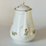 Vintage Floral/Gilt Teapot and Sugar Bowl, Set of 2