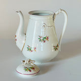 Vintage Floral/Gilt Teapot and Sugar Bowl, Set of 2