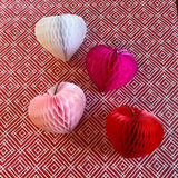 Honeycomb Hearts, Set of 4