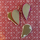 Honeycomb Hearts, Set of 4